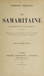 Front cover of La Samaritaine by Edmond Rostand