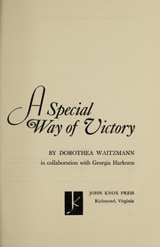 Front cover of A special way of victory by Dorothea Waitzmann