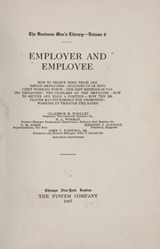 Cover of Employer and employee by Clarence M. Woolley