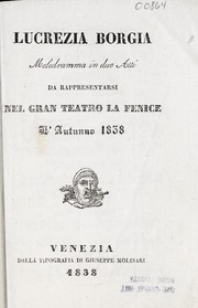 Cover of Lucrezia Borgia by Felice Romani