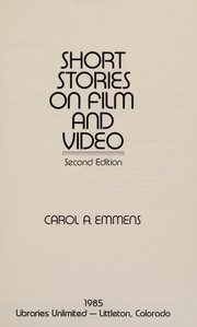 Front cover of Short stories on film and video by Carol A. Emmens