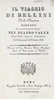 Cover of Il viaggio di Bellini by Tiberio Natalucci