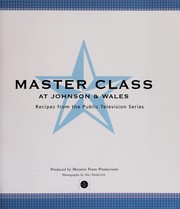 Front cover of Master class at Johnson & Wales by Johnson & Wales University