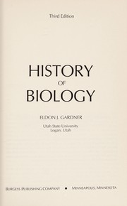 Cover of History of biology by Eldon John Gardner