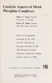 Front cover of Catalytic aspects of metal phosphine complexes by Unknown