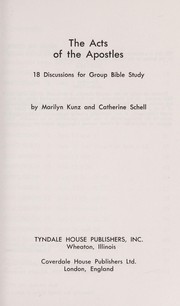 Front cover of The Acts of the Apostles by Marilyn Kunz