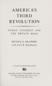 Cover of America's Third Revolution by Irving S. Shapiro