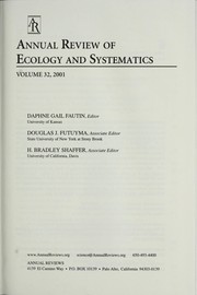 Cover of Annual review of ecology and systematics by Daphne Gail Fautin