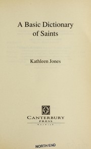 Cover of A basic dictionary of saints by Jones, Kathleen