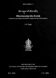 Front cover of Chos bsdus paʾi tshig mdzod = by J. S. Negi