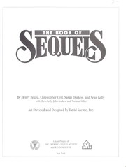 Front cover of The Book of sequels by Christopher Cerf