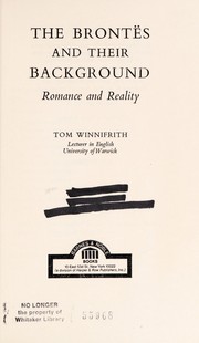 Cover of The Brontës and their background by Tom Winnifrith