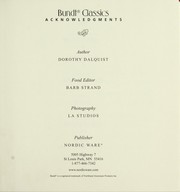 Cover of Bundt classics by Dorothy Dalquist