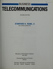 Front cover of Business telecommunications by Stanford H. Rowe