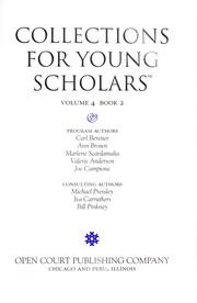 Cover of Collections for young scholars by Marilyn Jager Adams