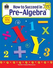 Front cover of How to Succeed in Pre-Algebra, Grades 5-8 by Charles Shields