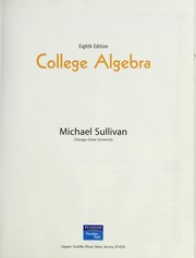 Front cover of College algebra by Michael Joseph Sullivan Jr.