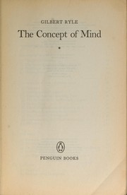 Front cover of The concept of mind by Gilbert Ryle
