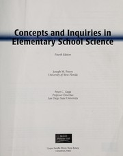 Cover of Concepts and inquiries in elementary school science by Joseph M. Peters