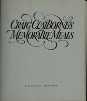 Cover of Craig Claiborne's memorable meals by Craig Claiborne