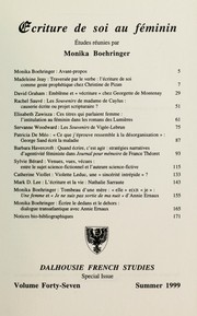 Front cover of Écriture de soi au féminin by Monika Boehringer