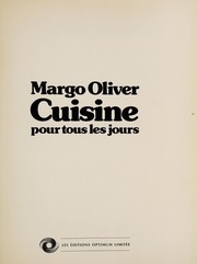 Front cover of Cuisine pour tous les jours by Margo Oliver