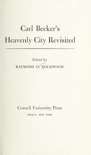 Front cover of Carl Becker's Heavenly city revisited by Raymond Oxley Rockwood