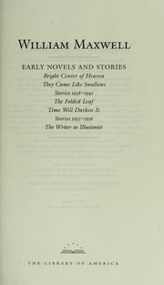 Cover of Early novels and stories by William Maxwell