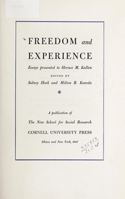 Front cover of Freedom and experience by New School for Social Research (New York, N.Y.)