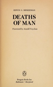 Front cover of Deaths of man by Edwin S. Shneidman