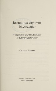 Cover of Reckoning with the imagination by Charles Altieri