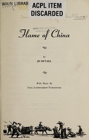 Cover of Flame of China by Dhel (Loofbourrow) Funkhouser