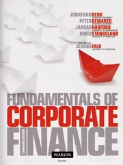 Front cover of Fundamentals of corporate finance by Jonathan B. Berk