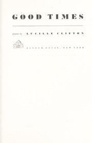 Front cover of Good times by Lucille Clifton
