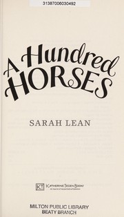 Cover of A hundred horses by Sarah Lean