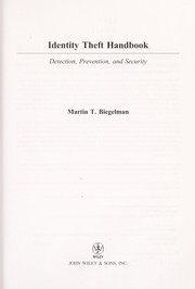 Cover of Identity theft handbook by Martin T. Biegelman