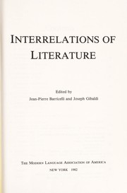 Cover of Interrelations of literature by Jean Pierre Barricelli
