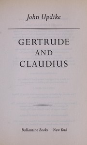 Cover of Gertrude and Claudius by John Updike