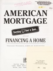 Front cover of American mortgage by Trevor Rhodes