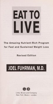 Front cover of Eat to live by Joel Fuhrman
