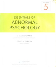 Front cover of Essentials of abnormal psychology by Vincent Mark Durand