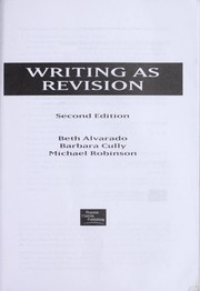Front cover of Writing as revision by Beth Alvarado