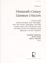 Cover of Nineteenth-Century literature criticism by Denise Evans