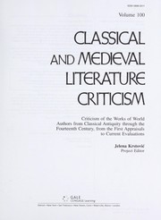 Front cover of Classical and medieval literature criticism by Unknown