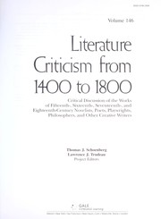 Cover of Literature criticism from 1400 to 1800 by Gale Group