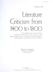 Cover of Literature criticism from 1400 to 1800 by Gale Group