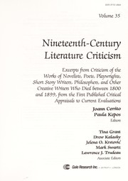 Cover of Nineteenth-Century literature criticism by Joann Cerrito
