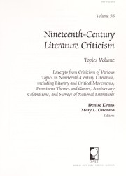Front cover of Nineteenth-Century literature criticism by Gale Group