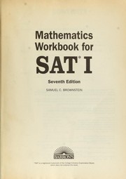 Front cover of Mathematics workbook for SAT I by Brownstein, Samuel C.
