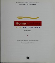 Front cover of Home cooking with Amy Coleman by Amy Coleman
